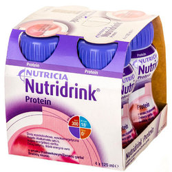 Zdjęcie produktu Nutridrink Protein, płyn o smaku truskawkowym, 4 x 125 ml