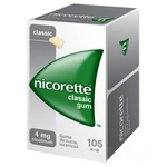 Zdjęcie produktu Nicorette Classic Gum,4 mg, guma,do zucia,105 szt
